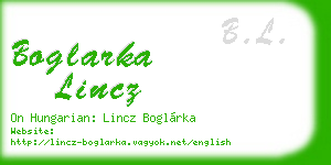 boglarka lincz business card